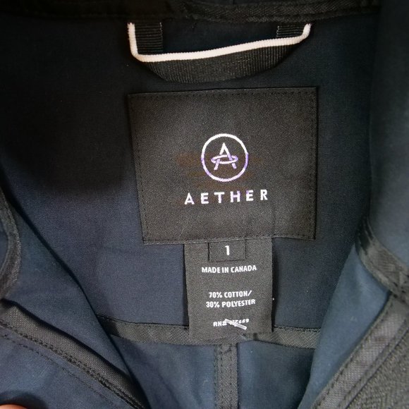 Aether Jacket Womens Small 1 Blue Hooded Full Zip Rain Pockets Long Sleeve - Picture 8 of 14